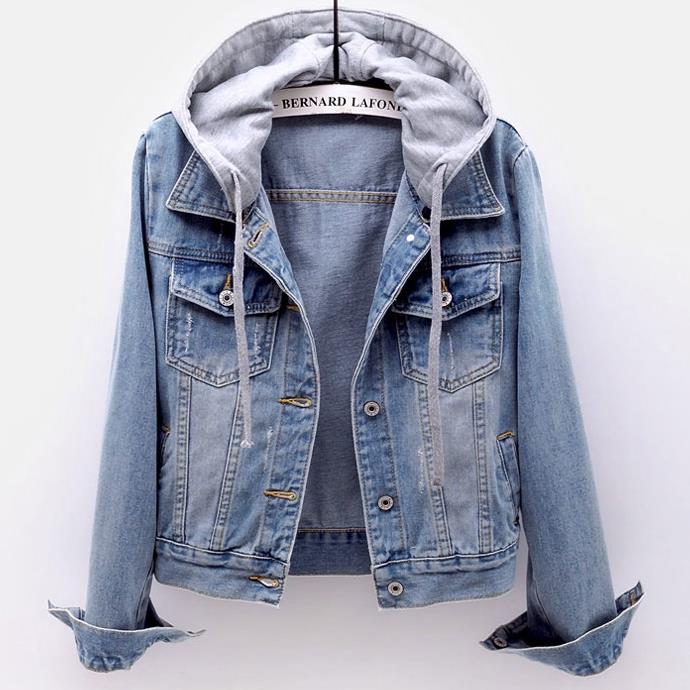 Black Zip Up Hooded Denim Jacket | Denim | PrettyLittleThing